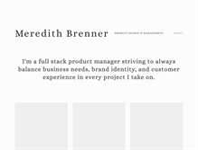 Tablet Screenshot of meredithbrenner.com